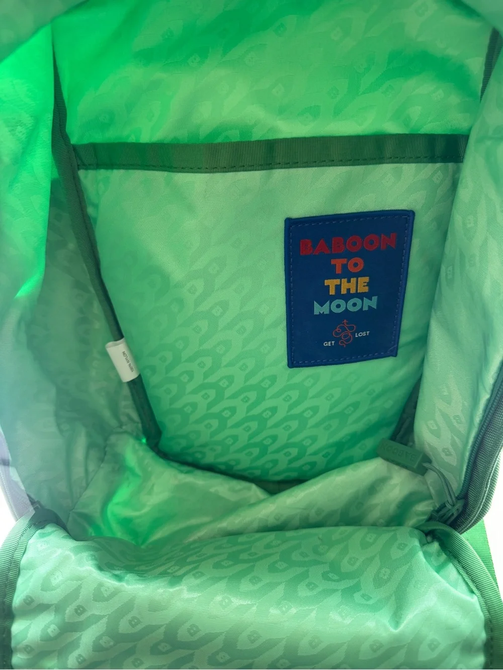 Baboon to the Moon - Green Backpack - Casual Everyday Pack